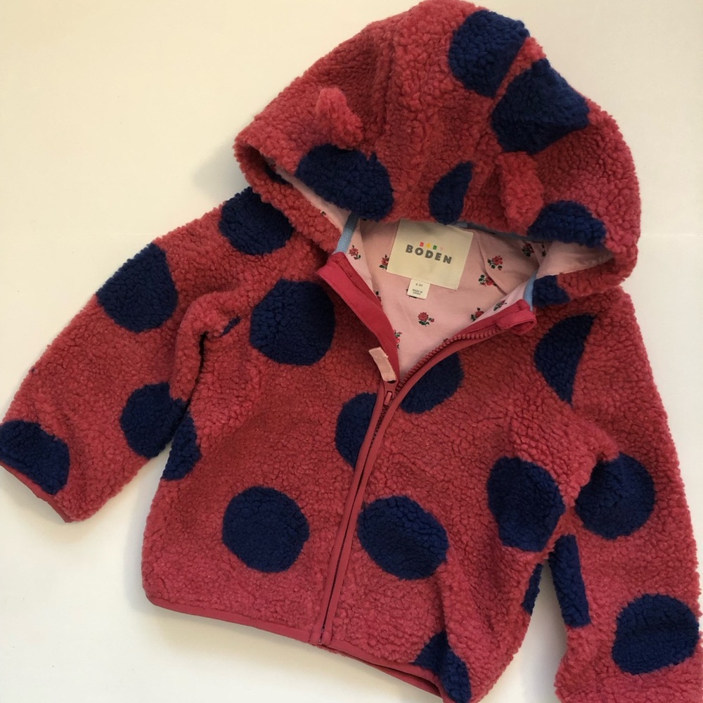 NWOT Mini Boden Novelty Cosy Borg Jacket(A Minor Flaw)